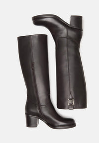NeroGiardini Women's Vienna Zip Riding Boot in dark brown - women's shoe - view 5