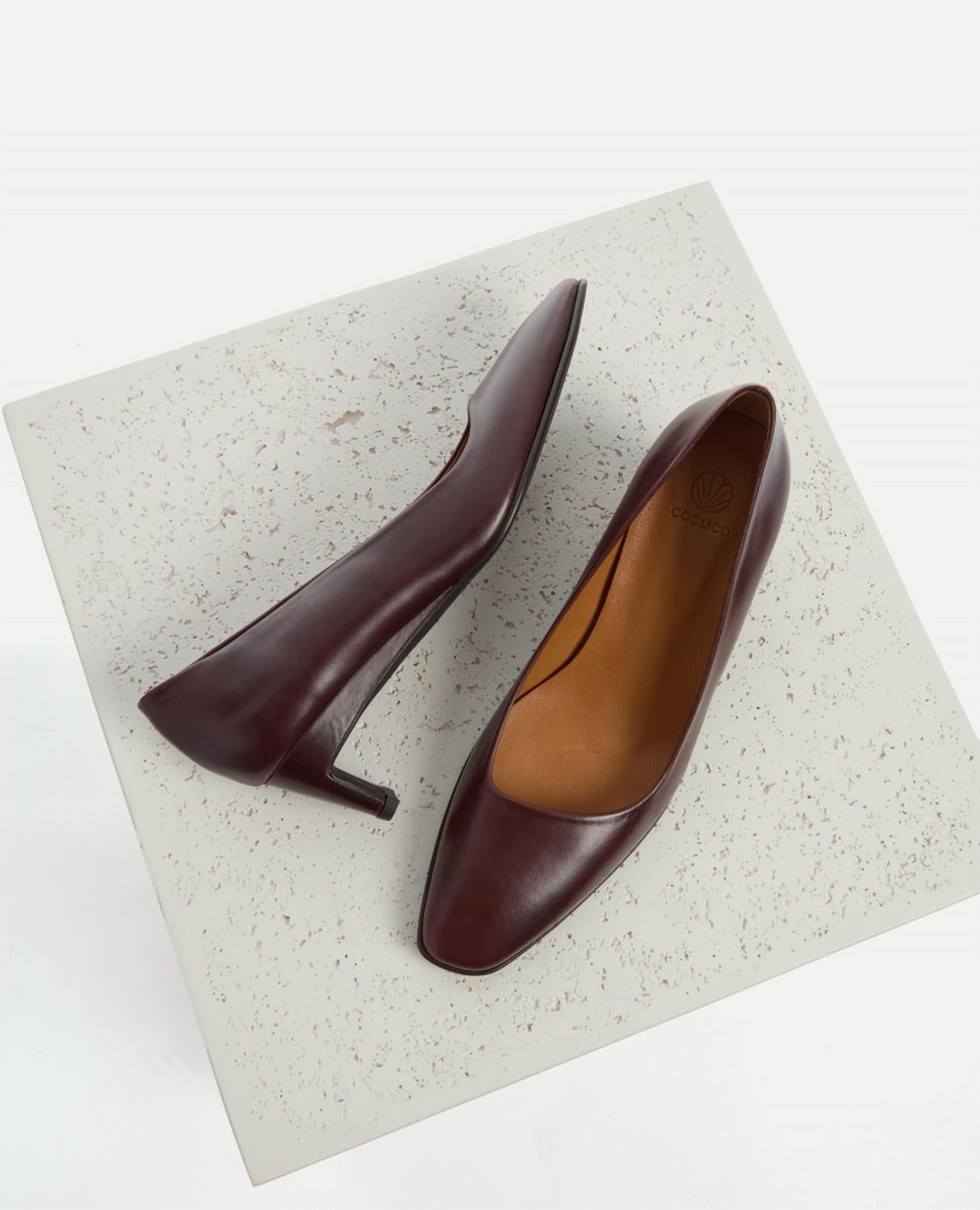 COCLICO Women's Sugar Pumps in oxblood leather - women's heels - view 6