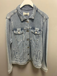 Be Cool - Women's Soft Washed Button Up Jacket with Pockets