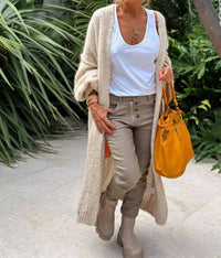 Love Salve - Chic Long Sleeve Cardigan