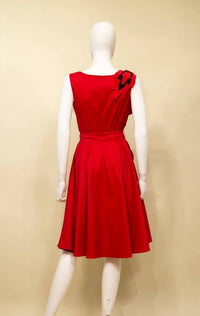 Samuel Dong - Women's Stretch Dupioni 3d Flower A-line Dress