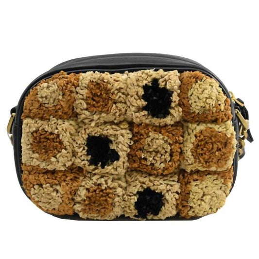 Tory Burch - Kira Straw Patchwork Crossbody Camera Bag