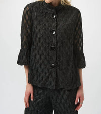 Joseph Ribkoff - Cascade Print 3/4 Sleeves Trapeze Jacket