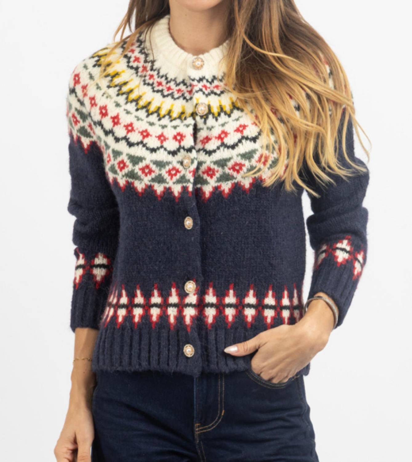 Fore Collection - Surrey Button Cardigan