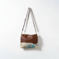 DAKOTA WEST LEATHER Men's Crossbody Messenger Bag in metallic blue - men's bag