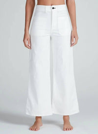 Askk Ny - Crop Wide Leg Twill Pant