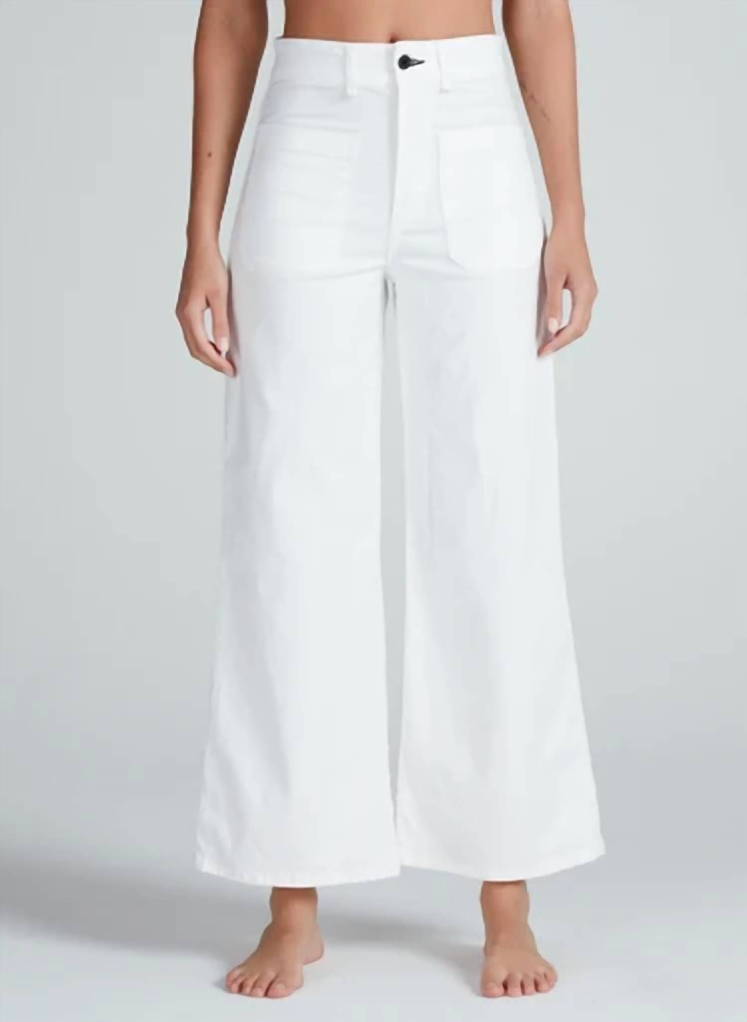 Askk Ny - Crop Wide Leg Twill Pant