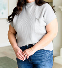 One Eleven North - This Little Life Mock Neck Short Sleeve Sweater