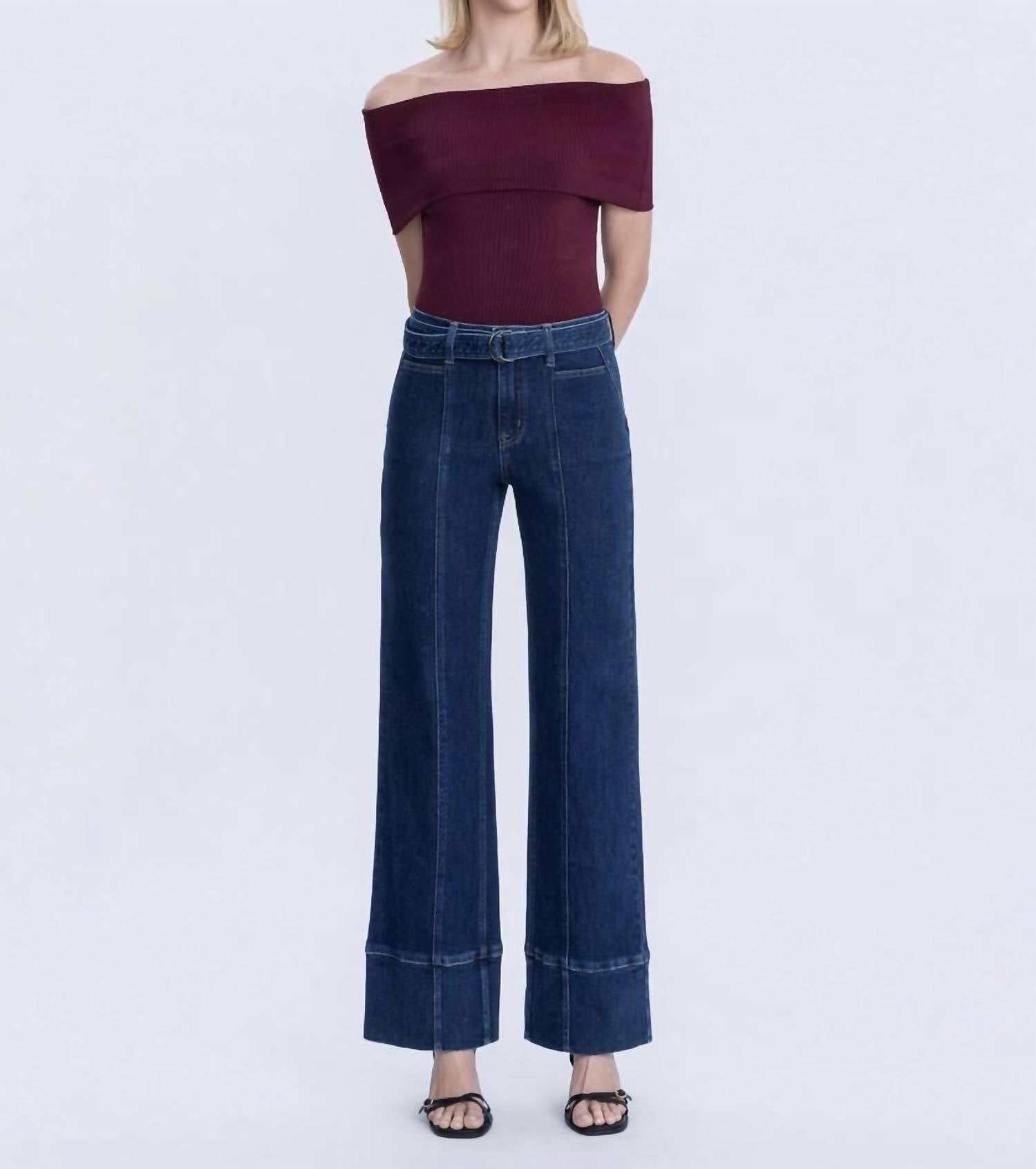 Flying Monkey - Jubilant Super High Rise Belt Strap Vintage Flare Jeans