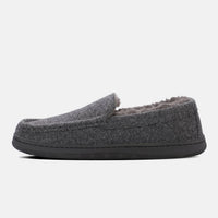 Lamo Men's Harrison Wool Slip-on Moccasin in charcoal - men's loafer - view 4
