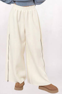 Hyfve - Side Zip Wide Leg Sweat Pants