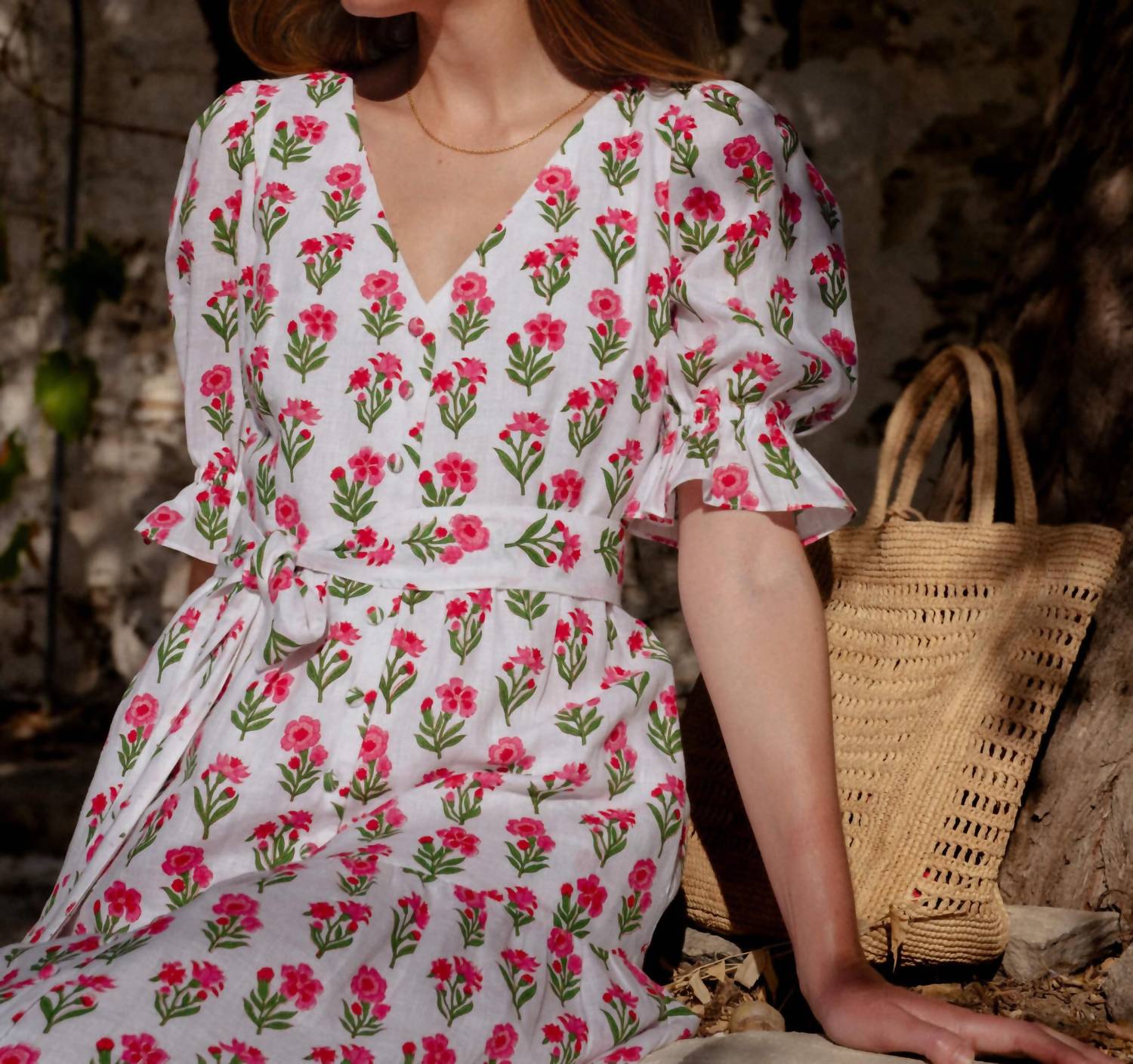 Pink City Prints - Francis Midi Dress