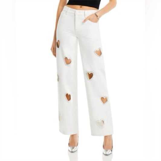 Alice + Olivia - Heart Cutout Rhinestone Jeans