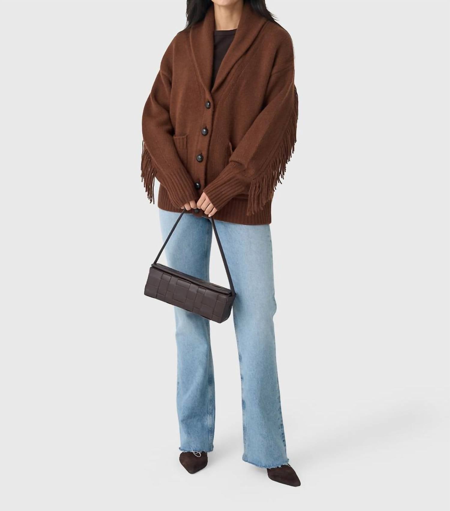 White + Warren - Cashmere Blend Luxe Fringe Coatigan