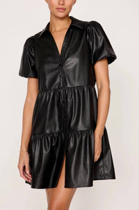 Brochu Walker - Havana Vegan Leather Mini Dress