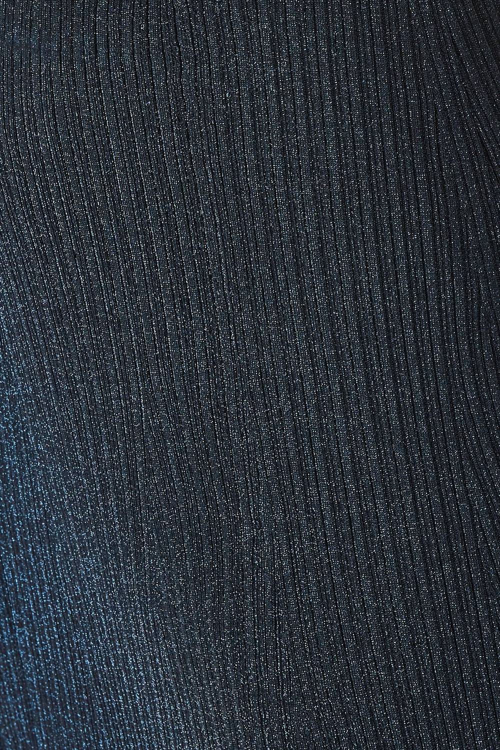 JONATHAN SIMKHAI Ria Metallic Knit Maxi Skirt in navy - women's skirt - view 4