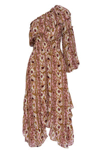Misa Los Angeles - Vola Floral One-shoulder Dress