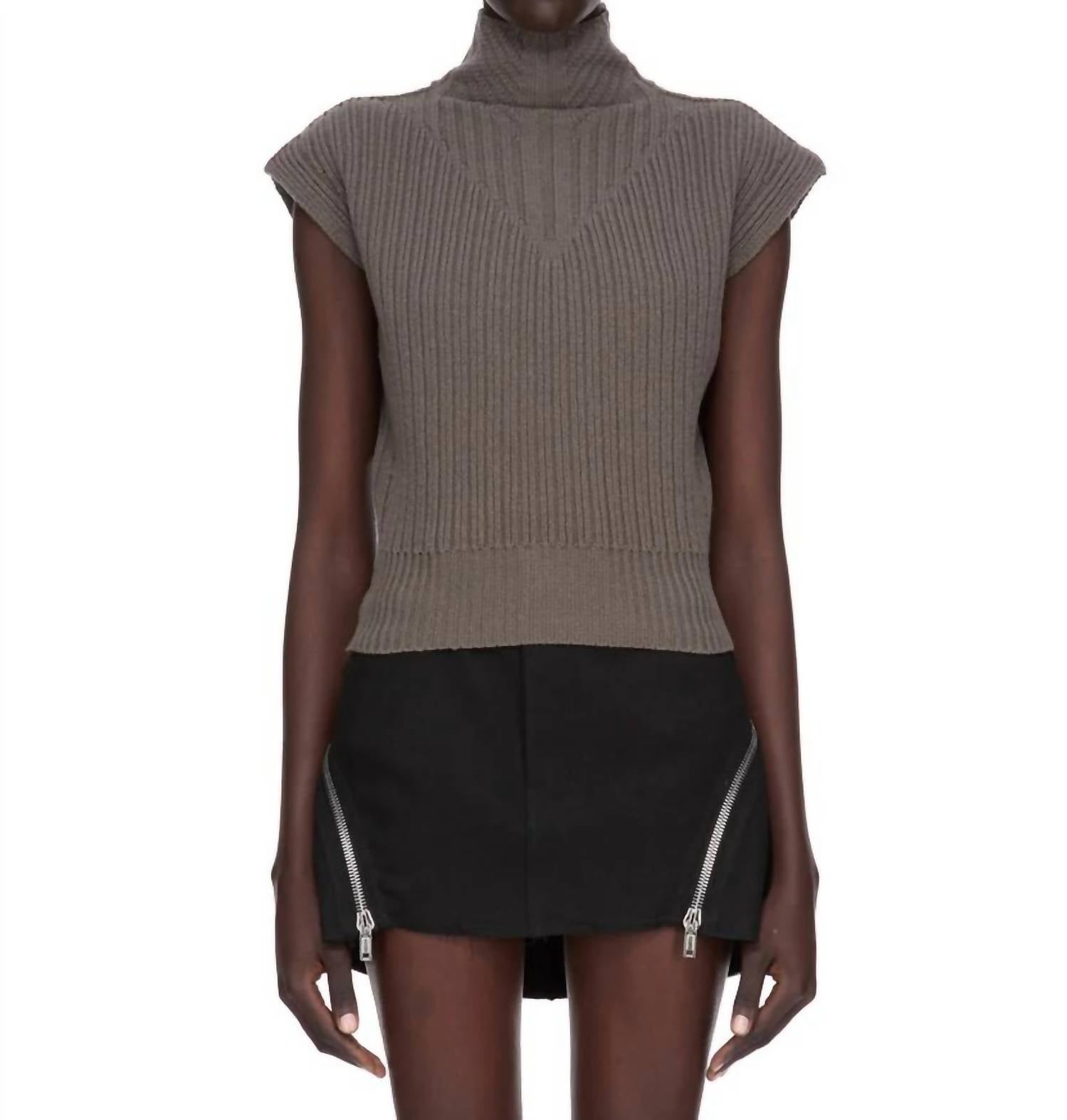 Rick Owens - Maglia Sleeveless Turtleneck Top