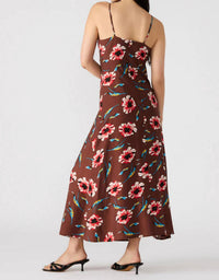 STEVE MADDEN Monroe Flowy Maxi Dress in brown - women's dress - detail view