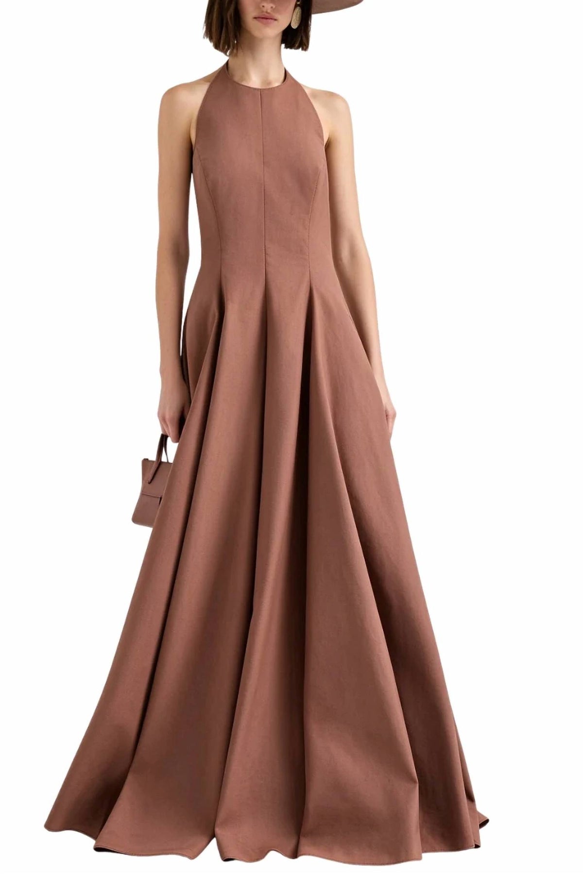 Brunello Cucinelli - Poplin Halterneck Maxi Dress