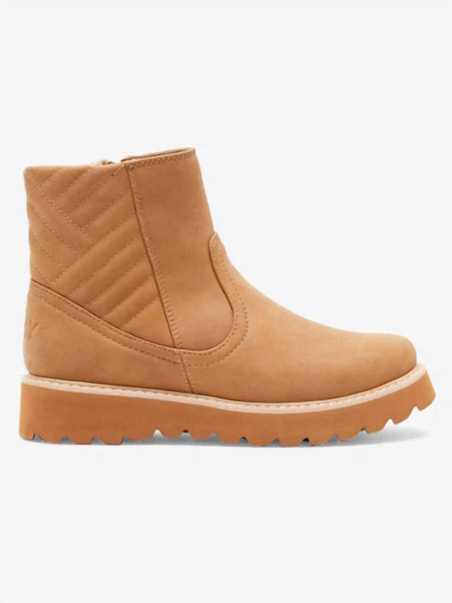 ROXY Women's Jovie Fur Ii Boots in tan - women's shoe - detail view