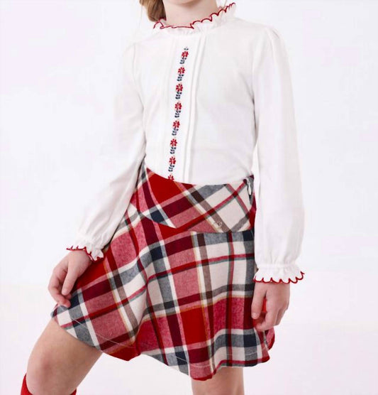 Mayoral - Mini Check Skirt