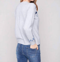 Charlie B - Embroidered Crew Neck Sweater