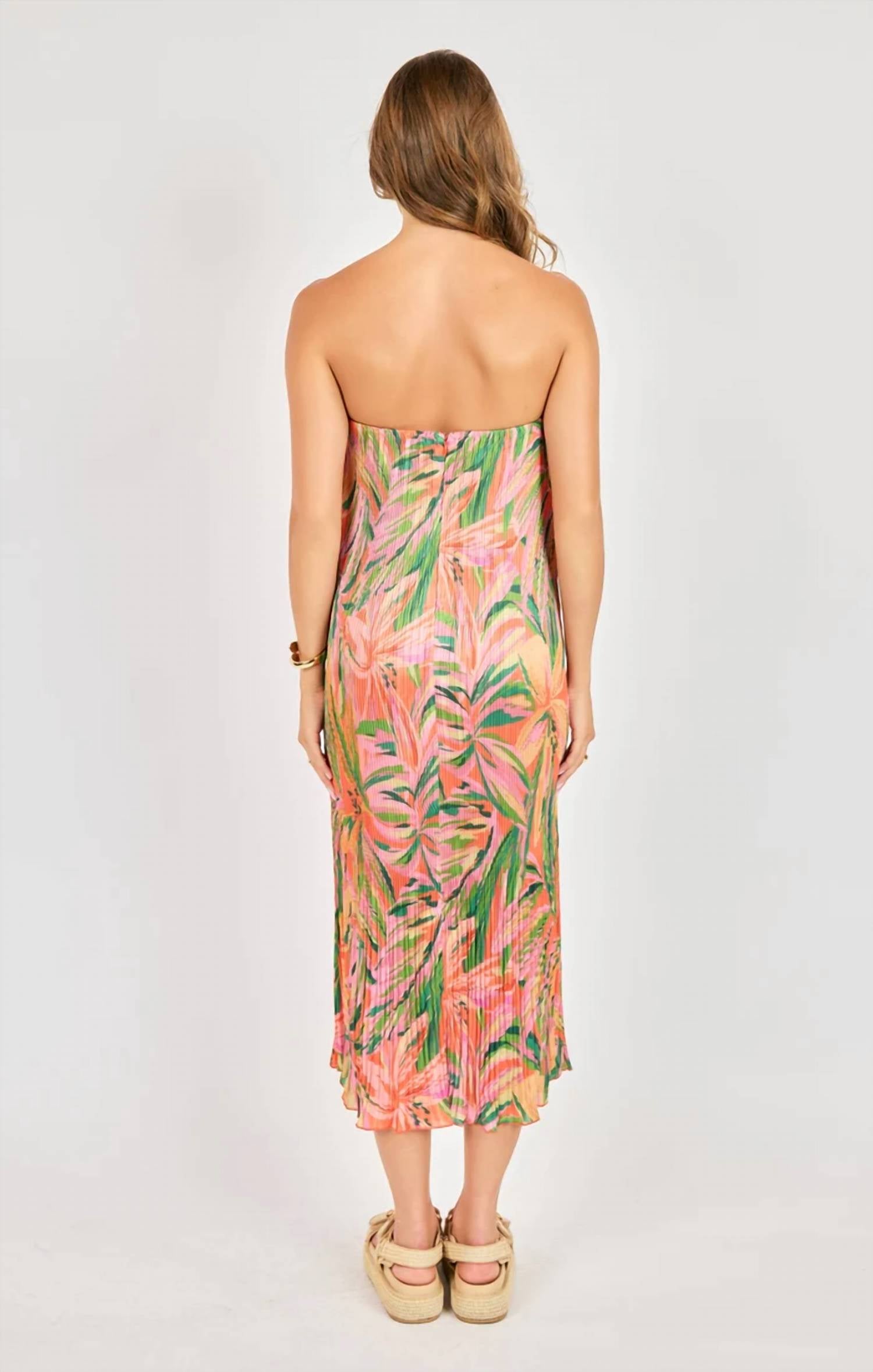 Sadie & Sage - Sunset Ridge Plisse Midi Dress