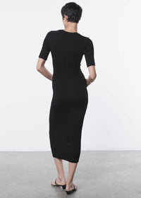 Enza Costa - Silk Rib Half Sleeve Midi Dress