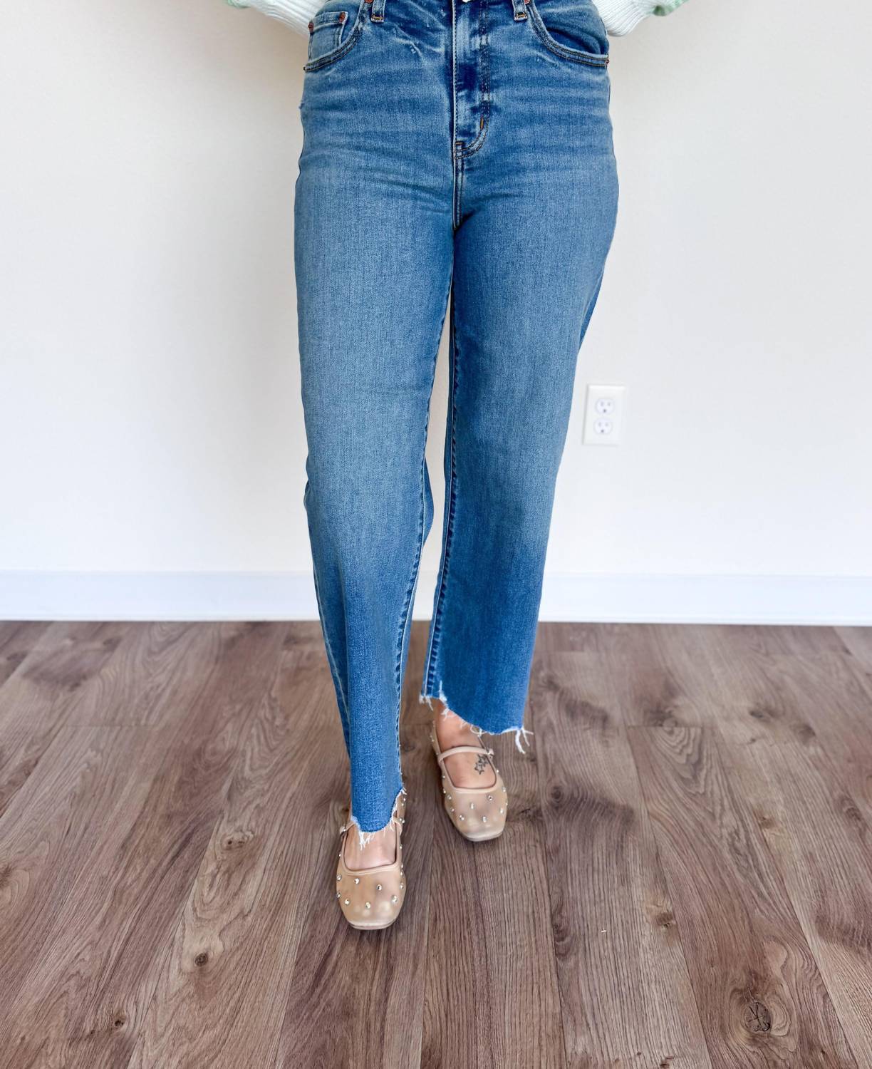 Daze - Renata High Rise Wide Ankle Jeans
