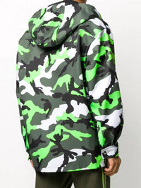 Valentino - Camouflage Print Hooded Jacket