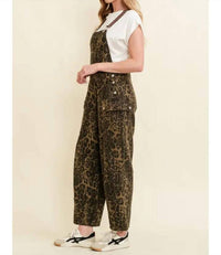 Cloud Ten - Leopard Print Jumpsuit Overalls