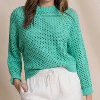 Southern Tide - Ophelia Long Sleeve Open Stitch Sweater