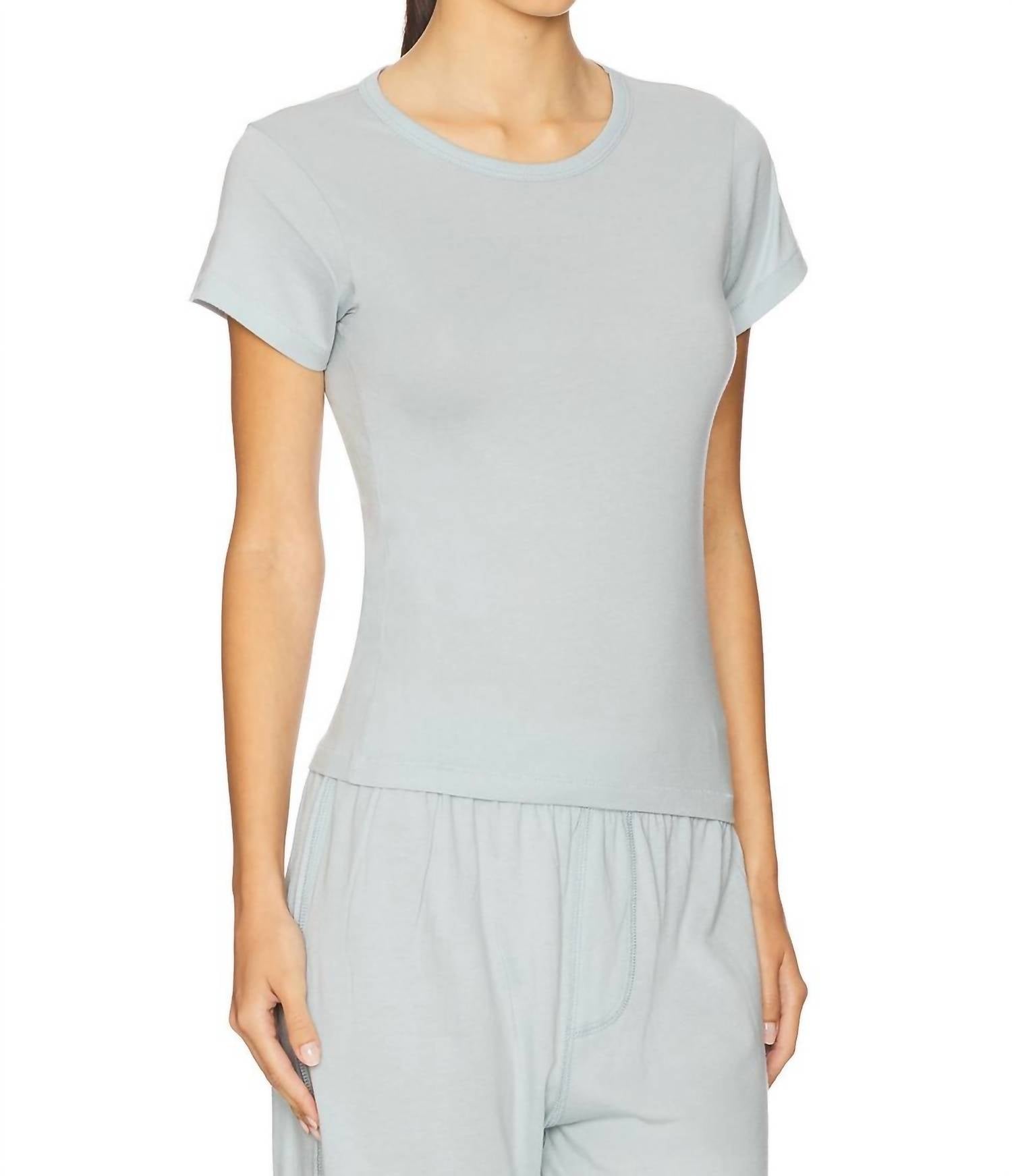 Eterne - Fitted Crewneck Short Sleeve Cotton Modal T-shirt