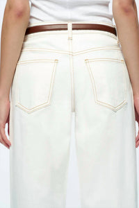 Bayeas - Mid Rise Cuffed Straight Leg Pants