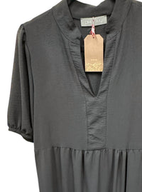 Pixi + Ivy Women's Long Tier Dress in black - women's dress - detail view