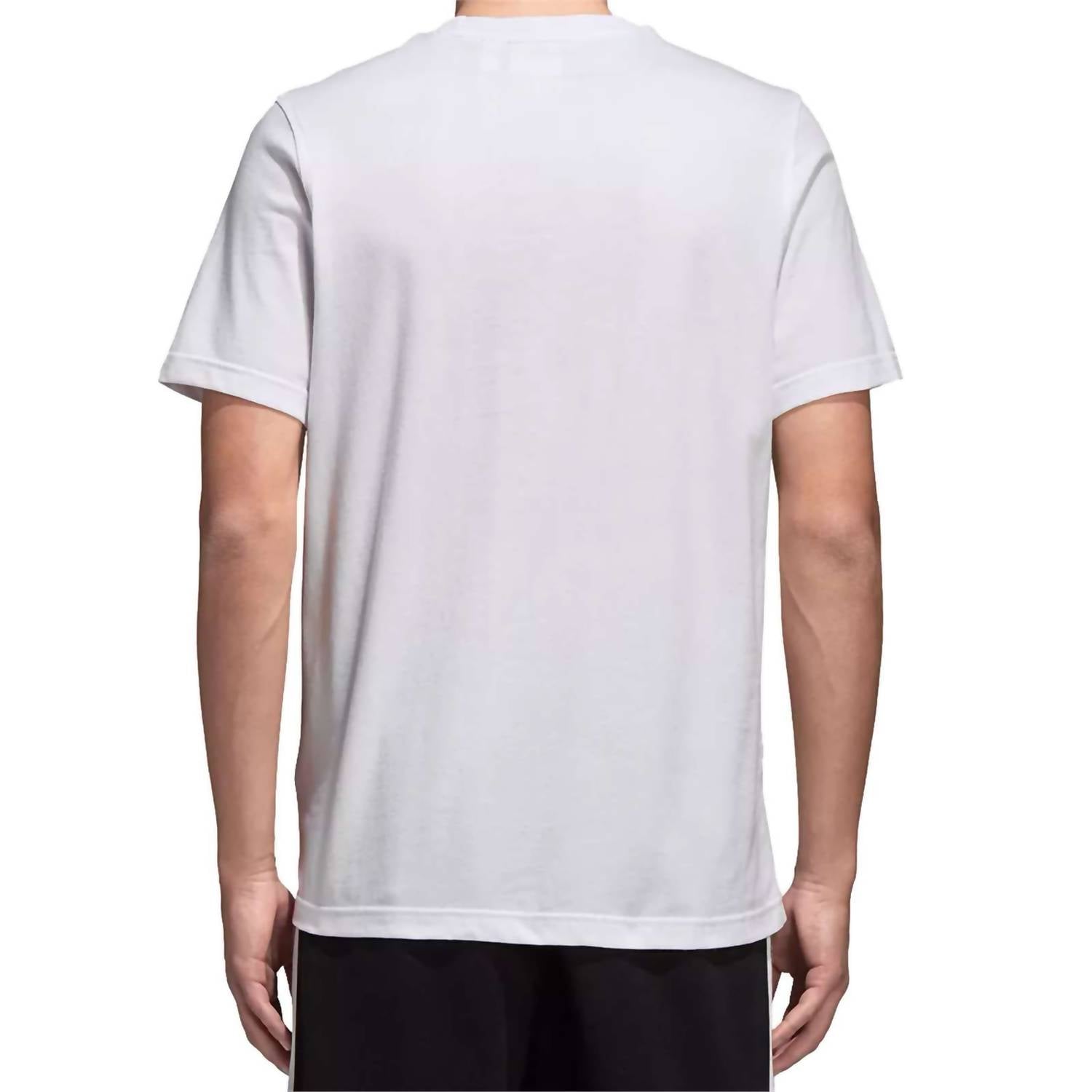adidas Men's Trefoil Short Sleeve Tee in white - men's t-shirt - detail view