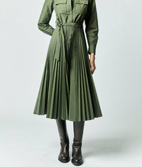 Derek Lam 10 Crosby - Women's Kenza Pleated Shirt Dress
