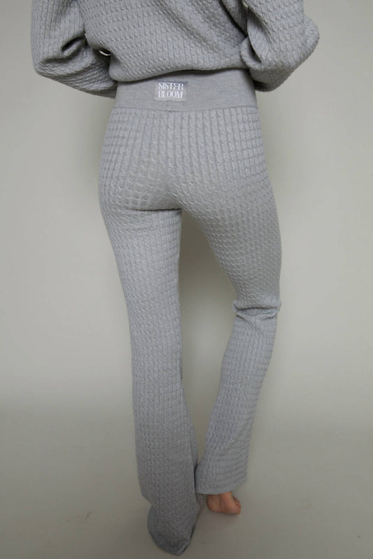 Sister Bloom - Chloe Cable Knit Flared Leggings