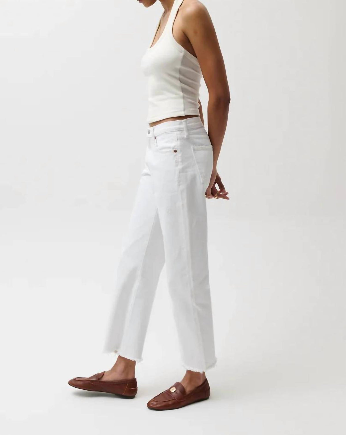 Pistola - Lexi Mid Rise Bowed Straight Jeans