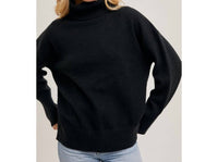 Bluivy - Slouch Neck Dolman Tunic Sweater