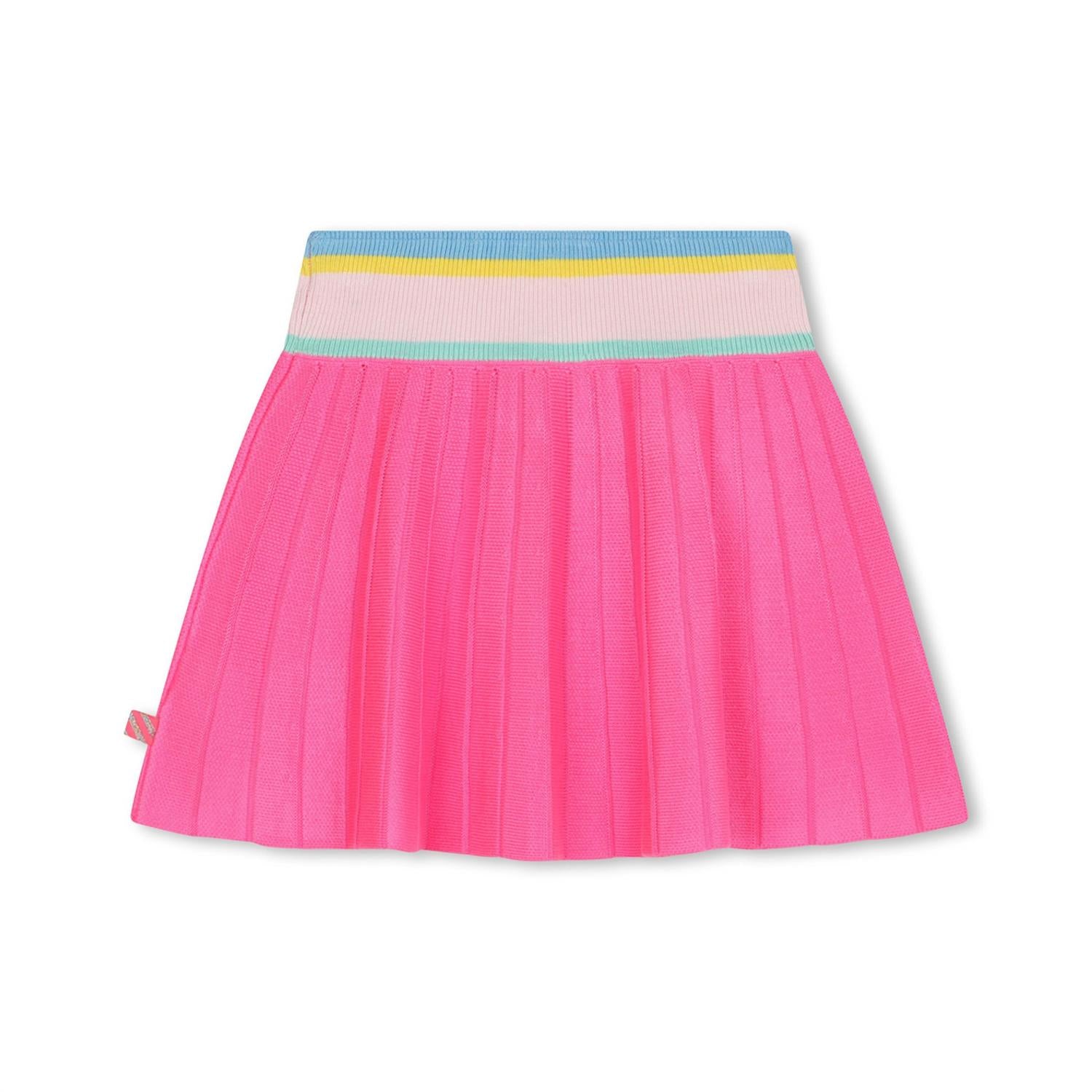 Billieblush Girl's Knitted Mini Skirt in pink - kids' skirt - detail view
