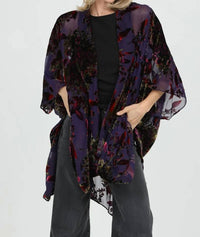 Nostalgia - Burnout Velvet Kimono