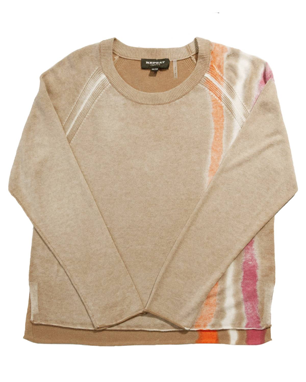 Repeat Cashmere - Women's Cashmere Printed Stripe Pullover Sweater