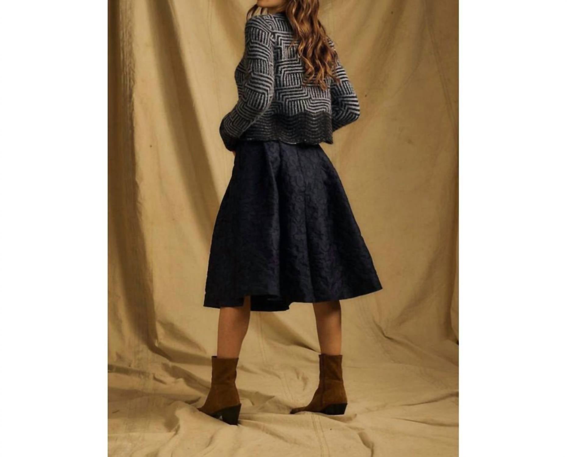 One Collective - Women's Crew Neck Textured Sweater