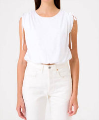 Goldie - Crop With Ruched Shoulder Top
