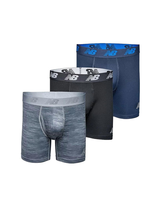 New Balance - Men's 3-Pack Premium Performance 6" Boxer Briefs