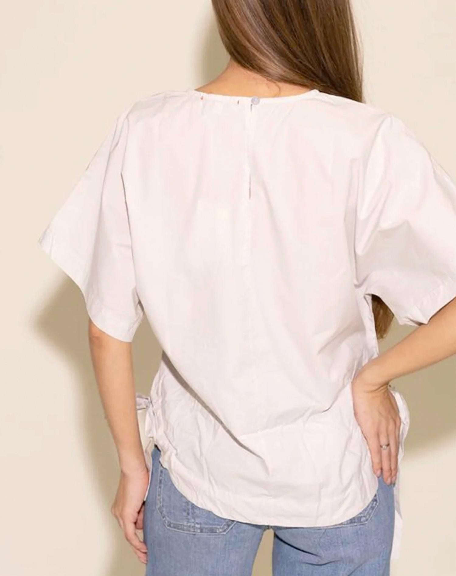 STARKx Mariah Top in pearl - women's blouse - detail view