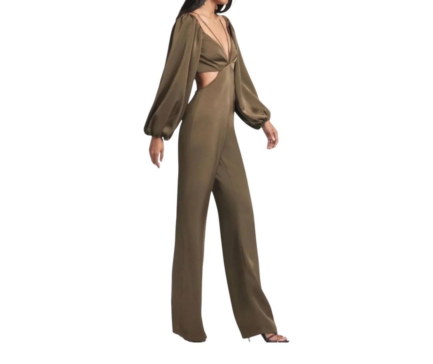 Sachin & Babi - Bruni Cutout Satin Crepe Jumpsuit