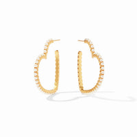 Julie Vos - Women's Esme Heart Pearl Hoop Earrings